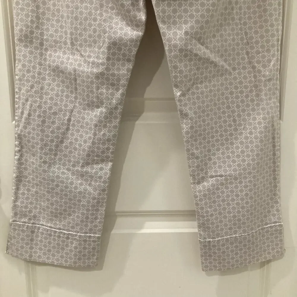Anthropologie Idra Lilac Patterned Cropped Pants Size 6 - Picture 12 of 12